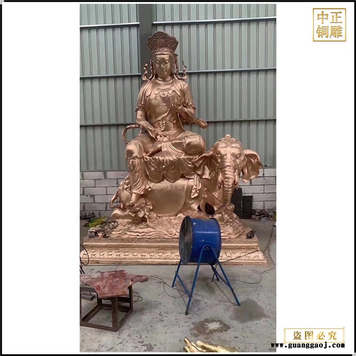 中正铜雕 定制纯铜文殊普萨佛像摆件纯铜文殊菩萨摆件佛像家居工艺礼品图1
