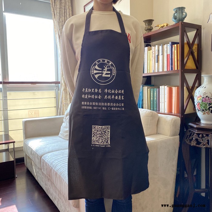 义和 围裙定做广告围裙定制厨房围裙订制布围裙批发棉布围裙印刷礼品围裙图6