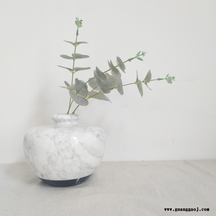 大理石简约时尚家居苹果型花瓶花瓶 logo定制礼品现货可售图4
