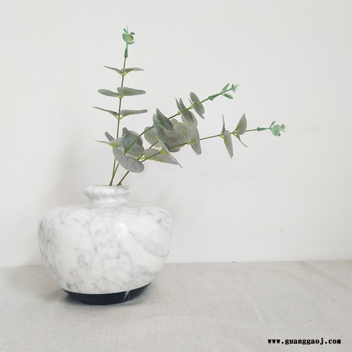 大理石简约时尚家居苹果型花瓶花瓶 logo定制礼品现货可售图5