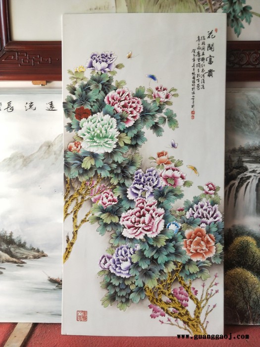 手绘瓷板画价格 瓷板画礼品定做景德镇定制瓷壁画的厂家图2
