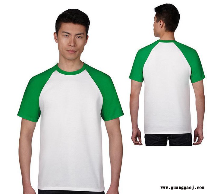 空白插肩短袖班服t恤定制纯棉工作服文化衫广告衫定做图3
