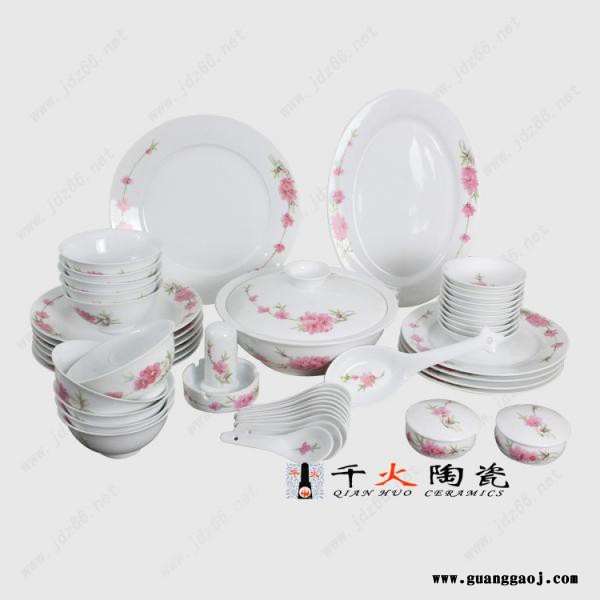 千火陶瓷 高白瓷56头餐具套装图7