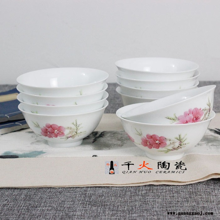 千火陶瓷 高白瓷56头餐具套装图5