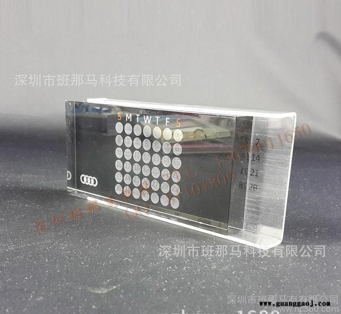 深圳订制 亚克力日历台 个性日历架 创意礼品日历纸镇图2
