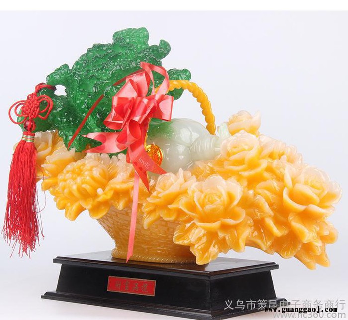 直销 财富揽满白菜家居摆件树脂仿玉工艺品  创意宣传礼品