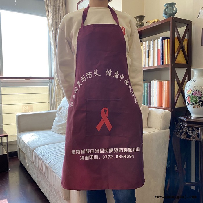 义和 广告围裙定做厨房围裙定制棉布围裙订制布围裙批发礼品围裙印刷围裙图3