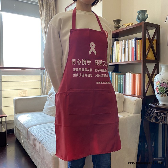 义和 广告围裙定做厨房围裙定制棉布围裙订制布围裙批发礼品围裙印刷围裙图5