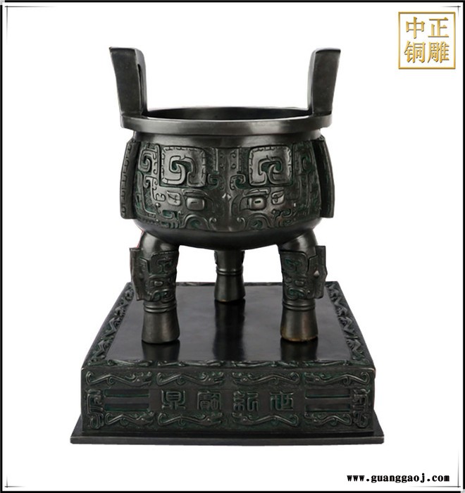 中正铜雕6-6631 定制铜鼎|铜鼎定做|仿铜鼎制作|礼品鼎图4