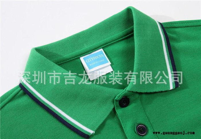 纯棉间色翻领t恤衫制作广告衫厂服班服商场服来图印花印花图2