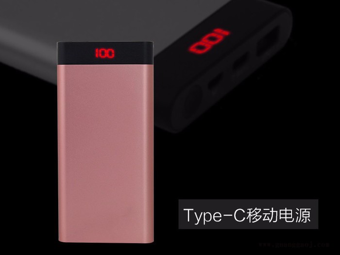 新款力量威780T移动电源充电宝，Type-c接口，10000mAh，铝合金外壳，礼品定制**图2