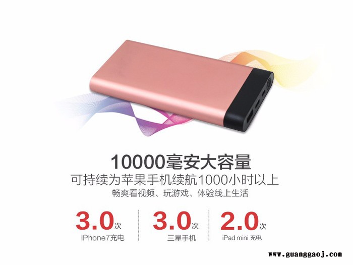 新款力量威780T移动电源充电宝，Type-c接口，10000mAh，铝合金外壳，礼品定制**图4