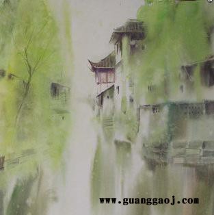 创意礼品礼品 风景山水油画 江南水乡订做生产加工图3