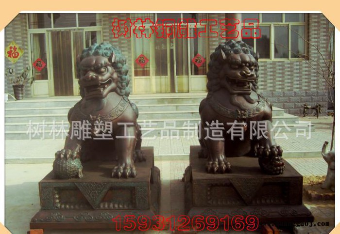 定做河北现货铜狮子铜雕工艺品创意礼品 马牛狮子现货图2