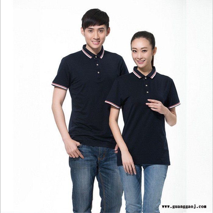 定制男女短袖翻领T恤diy班服广告衫印字文化衫工作服定做Polo图5