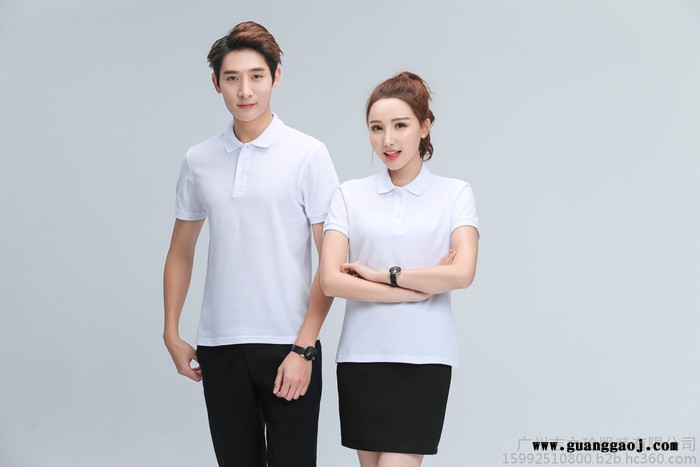 企业纯棉POLO广告衫定制刺绣LOGO翻领活动服文化衫工作服T恤印字binzuang图2