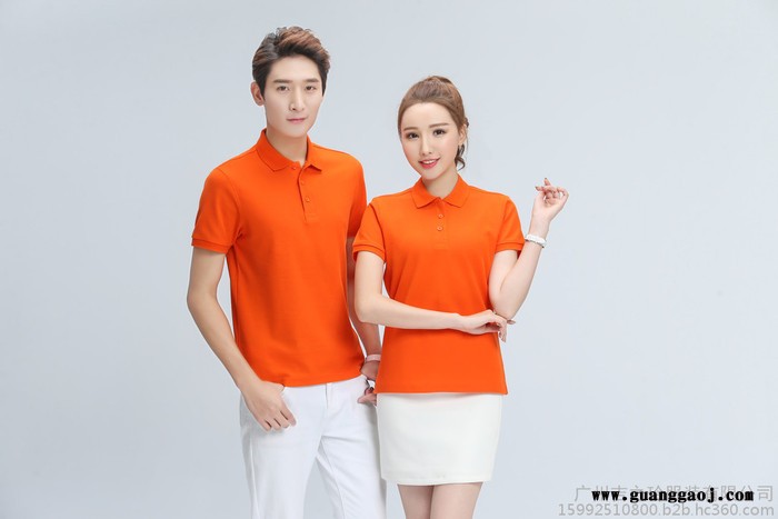 企业纯棉POLO广告衫定制刺绣LOGO翻领活动服文化衫工作服T恤印字binzuang
