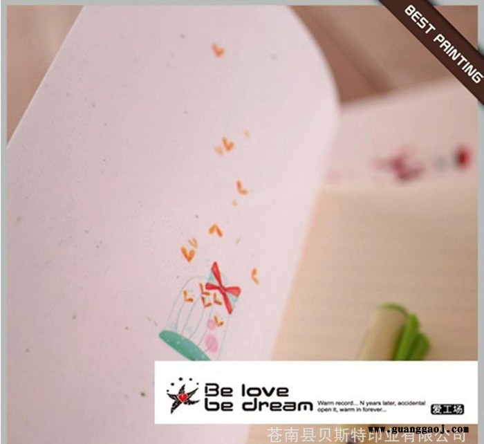 爱工场 创意礼品批发 心系蝴蝶结笔记本 记事本图3
