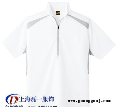 夏季短袖吸湿排汗立领插色Ｔ恤衫定做款式新颖广告衫订制快干面料