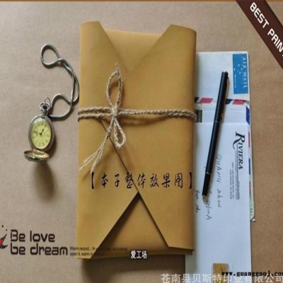 创意礼品批发 专业生产制造爱工场牛皮复古创意手工记事活页本子