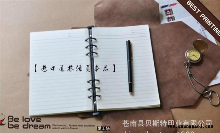 创意礼品批发 专业生产制造爱工场牛皮复古创意手工记事活页本子图2