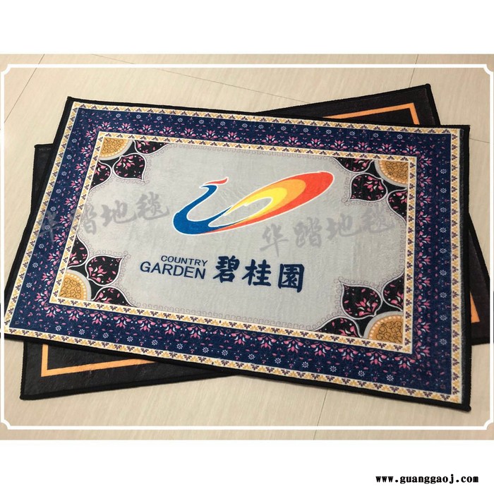 加厚**长绒超柔地垫定制logo 浴室门口吸水地毯来图定制 卧室床边毯印花地毯定制图案  华踏3D印花** 礼品垫子图5
