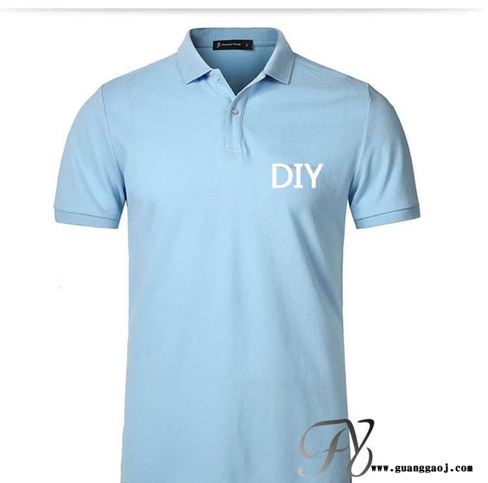 短袖翻领纯棉工作服定制diy订做广告衫印字 定做文化衫t恤厂图2