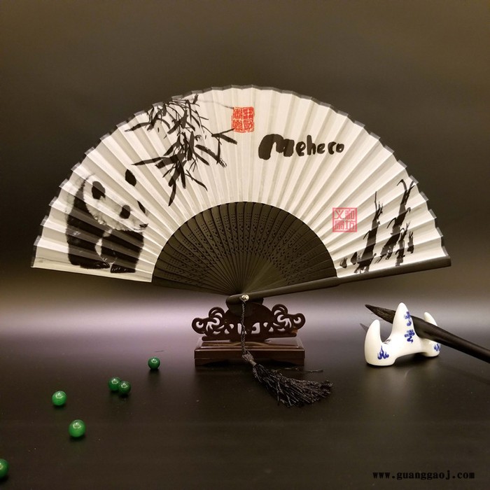 义和礼品扇子日式和风折扇定做女士扇子折叠纸扇定制纸扇企业广告订制图3