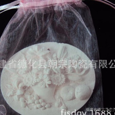 创意礼品 冰箱贴 雕花石膏片 陶瓷摆件  饰品 创意zakka
