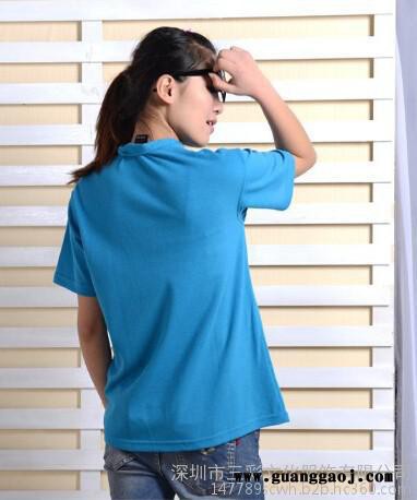 定制复古领V领圆领翻领T恤义工服班服广告衫工作服马甲制图印制图1