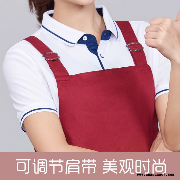 裙誉川  围裙定做  拼色围裙促销礼品围腰 围腰定制 围裙定做 拼色围兜 无袖纯色围裙 围兜图3
