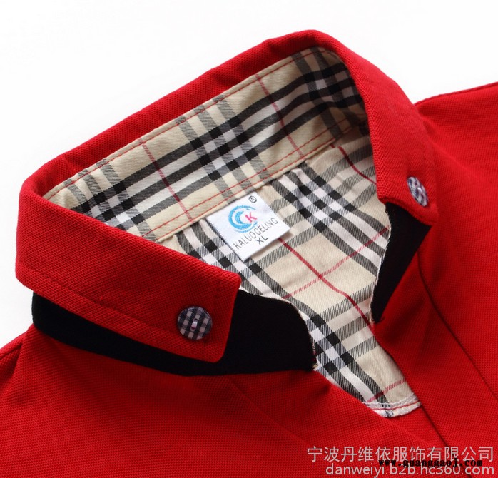 新款 立领短袖男式广告衫现货批发 宣传班服加工定制LOGO丝网印刷图3