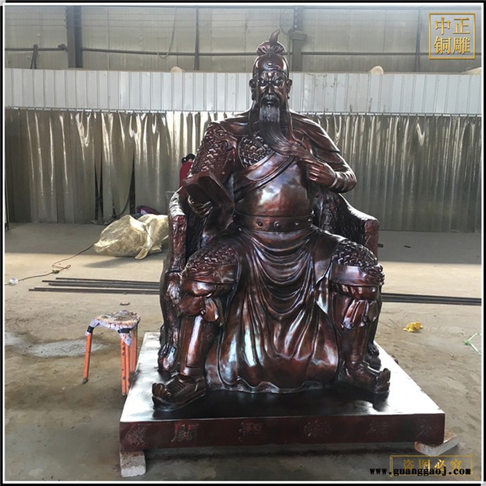 中正铜雕 寺院关公铜像定制价格武财神爷佛像招财工艺礼品纯铜武圣关公像图8