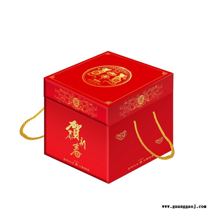 【盒艺包装】安徽新年礼品盒定制生产厂家,年货包装盒,手提瓦楞包装盒定做图4