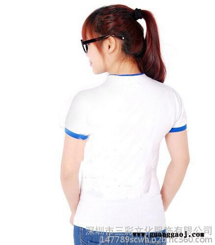 莱卡V领短袖 diy T恤定做 班服定做定制文化衫 广告衫 社团协会服图6