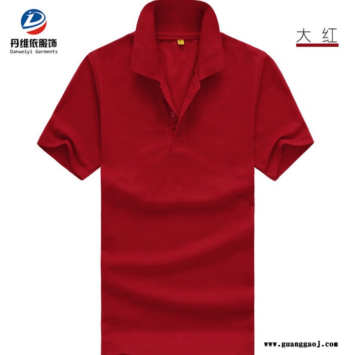新款桔红色翻领短袖广告衫加工定制丹维依文化衫现货批发LOGO印刷图3