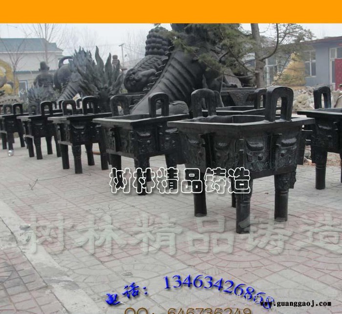司母戊鼎青铜方鼎 工艺礼品 铜摆件西安铜鼎藏佛金刚护法黄铜佛像批发价格 定制黄图3