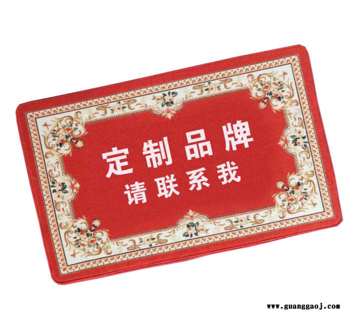 津软地毯 商用门口广告地垫 定制logo礼品广告门垫 水晶绒印花欢迎光临地毯图2