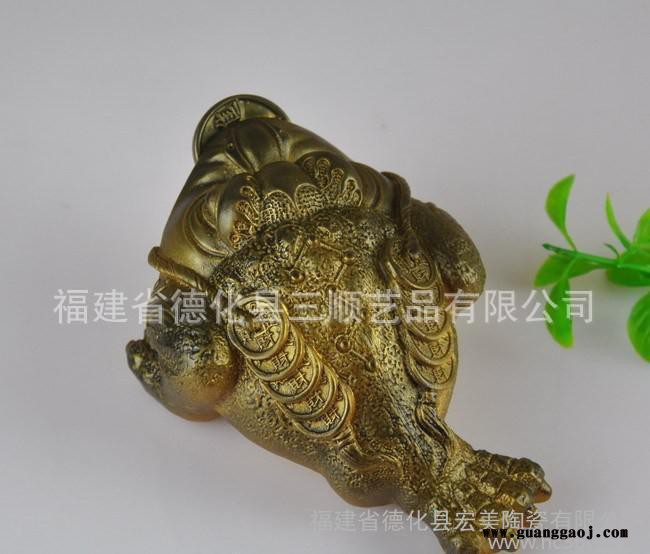 树脂工艺品/家居摆设创意礼品/中号金蟾图3