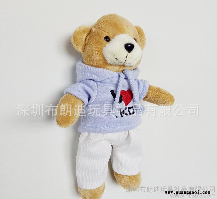 毛绒玩具礼品定做 卫衣熊公仔挂件 个性创意吉祥物玩偶来图定制图3