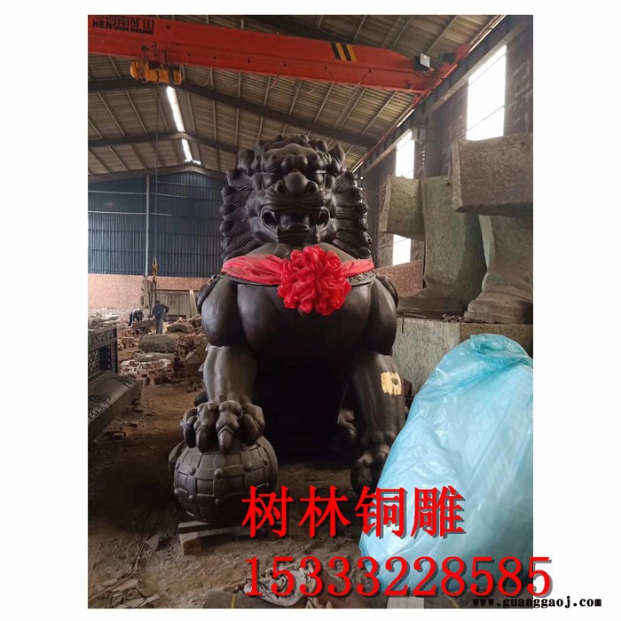 纯铜狮子摆件一对北京狮宫门狮工艺礼品大型彩绘如来佛佛像摆饰 纯铜三世如来佛铜雕龙王定制家居图2