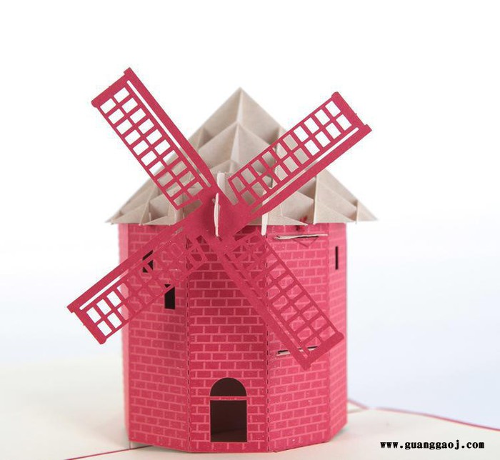**地摊热卖小商品创意礼品荷兰风车好友祝福邀请卡3D贺卡图3