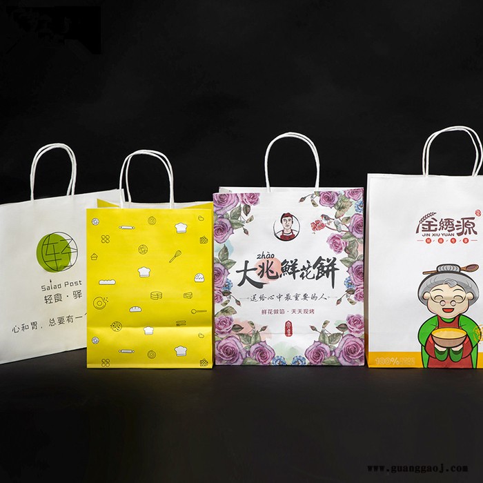 牛皮纸袋 定制外卖打包袋 服装购物礼品袋 礼盒包装袋 打包奶茶手提袋 logo印刷手提袋图8