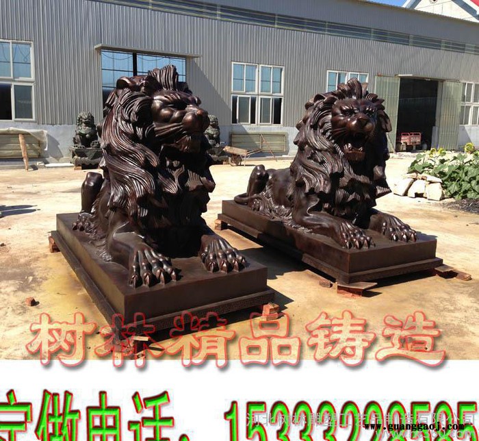 定做铜雕动物狮子牛大型雕塑 纯铜大号青铜鼎摆件摆设青铜器仿古办公室开业礼品园林景观公园雕塑定制图3