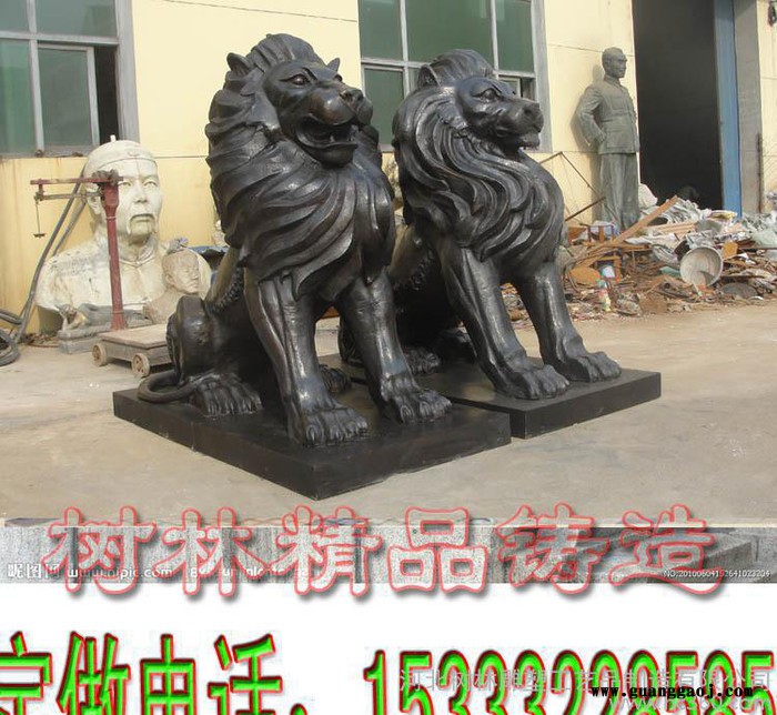 定做铜雕动物狮子牛大型雕塑 纯铜大号青铜鼎摆件摆设青铜器仿古办公室开业礼品园林景观公园雕塑定制图2
