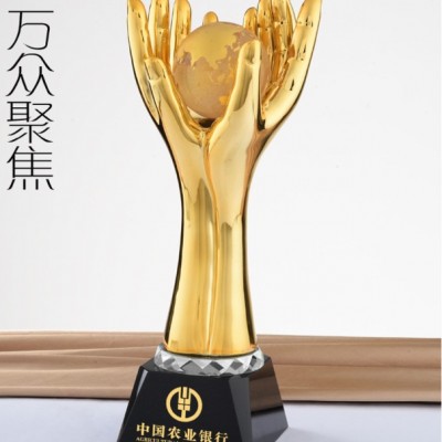 电商先锋奖杯电商表彰奖杯广州水晶奖杯制作