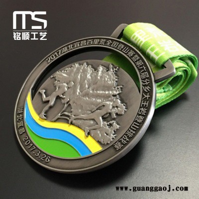 铭顺工艺专业开模定做运动会金属烤漆创意奖牌 马拉松完赛奖牌迷你跑奖牌图3
