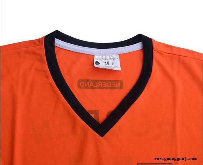 定制经典足球衣速干运动篮球服足球服平纹布V型领广告衫