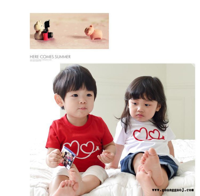 幼儿园儿童t恤韩版广告衫diy文化衫纯白色T恤手绘画订制童装图3