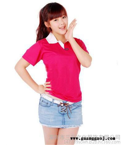 运动料无扣翻领撞色T恤批发班服广告衫珠地排汗短袖文化衫来图定图5